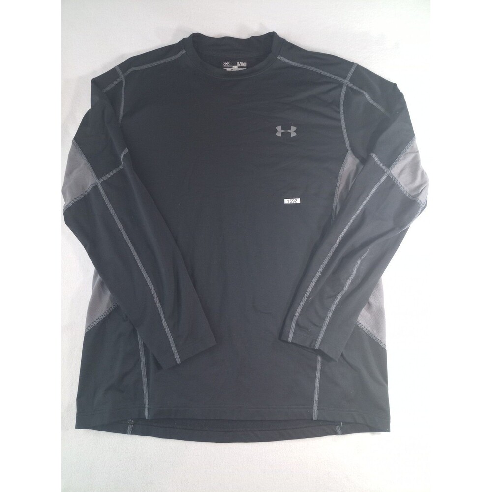 Under Armour ColdGear Compression Shirt Mens XL Black Fitted Long Sleeve Base